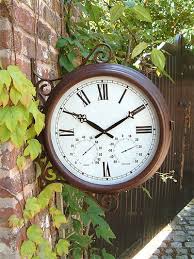Shop for double sided wall clocks at walmart.com. Outdoor Garden Station Clock Double Sided Decoration Thermometer Humidity Dial Garden Clocks Clock Garden Station