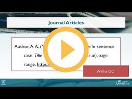 All references in apa end with a full stop except when the reference ends with a url or a doi. Common Reference List Examples Videos Reference List Academic Guides At Walden University