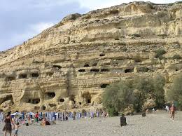 It's a beautifull roman's village very resful. Caves Of Ex Hippie Colony Near Matala Crete Mapio Net