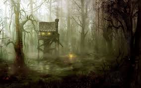 Fantasy Art Artistic Drawing Painting Dark Spooky Architecture Buildings Houses Swamp Jungle Forest Trees Fire Flames Fog Mist Lakes Wallpaper 1920x1200 25711 Wallpaperup How to draw dark scary forest | oil painting tutorial artist dilip sarkar for more information , visit my blogsite. fantasy art artistic drawing painting