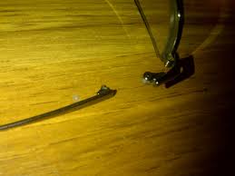 Make a new hinge with pliers, make a loop with the steel string. How To Repair A Broken Hinge On Your Glasses Nerdvision V1 0 4 Steps Instructables