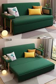 Green Small Sofa Bed Bedroom Small Apartment Ideas In 2020 Living Room Sofa Design Sofa Bed Design Home Decor Furniture