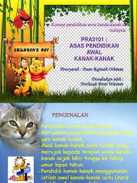 Secara hujung minggu dan pengajian. Konsep Pendidikan Awal Kanak Kanak Di Malaysia Pakk