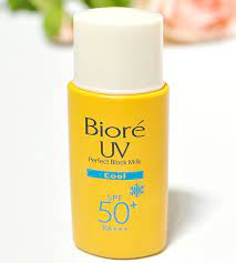 Biore uv perfect milk spf50+ pa++++ superior lightweight uv block for face& body that provides spf50+/ pa++++ uv protection. Biore Cool Uv Perfect Block Milk Spf50 Pa 25 Ml