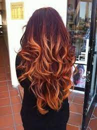 Ombre Auburn Red To Blonde Auburn Fire Ombre Auburn Faded To Red Blonde Copper Clip In Hair Styles Hair Color Red Ombre Red Ombre Hair