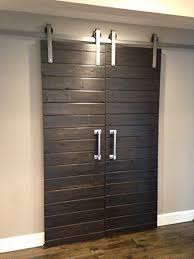 Double Sliding Barn Door Hardware Kit For 2 Doors With 8 Double Sliding Barn Doors Barn Doors Sliding Barn Doors For Sale