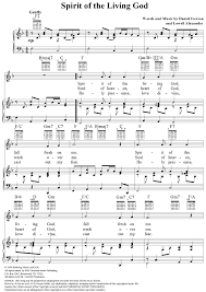Spirit Of The Living God Praise Songs Hymn Music Hymn Sheet Music