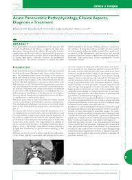 Working diagnosis at this time was acute pancreatitis with concomitant diabetic ketoacidosis, bilateral pneumonia and metabolic acidosis laboratory parameters revealed severe leucocytopenia (3.6*10³/µl), decreased platelet count 90*10³/µl and significantly elevated pct levels (17.3 ng/ml), indicating a severe ongoing systemic. Pdf Acute Pancreatitis Pathophysiology Clinical Aspects Diagnosis E Treatment