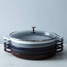 Staub Steam Grill With Glass Lid Grilling Stovetop Grill Pan Cast Iron Grill Pan