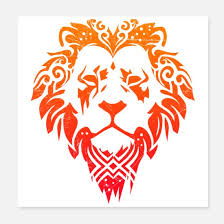 The tribal is designed first then the other piece is figured in later to see how it will interact. Tribal Tattoo Lion Africa Geschenkidee Poster Spreadshirt