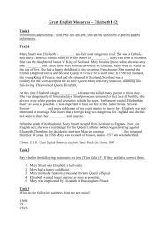 What does the word elizabeth mean in spanish? Great English Monarchs Elizabeth I 2