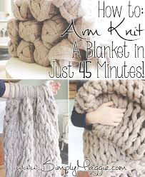 arm knit a blanket in 45 minutes by