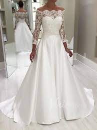 Elegant Long Sleeve Wedding Dresses Simple Satin Bridal Dress Vw1279 Elegant Long Sleeve Wedding Dresses Wedding Dresses Simple Wedding Dress Guide