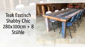 Home affaire couchtisch »jaipur«, aus recyceltem altholz mit farbresten, shabby chic, vintage. Teak Tisch Shabby Chic Vintage Youtube