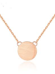 925 Sterling Silver Simple Glossy Round Pendant Necklace Sn0351 Rg 14f07 Round Pendant Necklace Pendant Necklace Simple Pendant Necklace