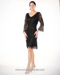 C903 Crochet Lace V Neck 3 4 Bell Sleeve Dress Lace Dress With Sleeves Knee Length Cocktail Dress Dresses