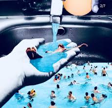 Swimming Pool Surreal Art Psychedelic Art Surreal Collage