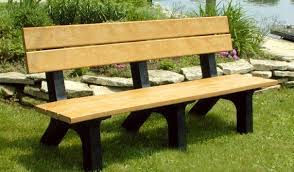 Rock Island Outdoor Park Bench Recycled Plastic Belson Outdoors