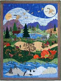 Piecemakers 2010 Calendar Quilt God S Glory Covers The Earth Landscape Art Quilts Art Quilts Calendar Quilts