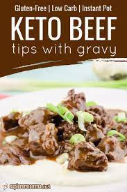 Easy Keto Beef Tips With Gravy Recipe Beef Tips And Gravy Beef Tips Beef Tip Recipes