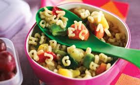 Salade De Pates A L Alphabet Aux Legumes Et A L Erable Alphabet Pasta Recipes Salad
