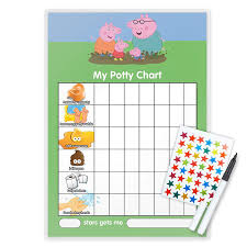 Funky Monkey House Peppa Pig Potty Toilet Training Reward Chart Pen Free Star Stickers Pg10t