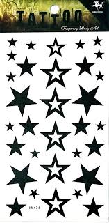 Check spelling or type a new query. Amazon Com Pp Tattoo 1 Sheet Black Star Tattoos Body Art Stickers Color Flash Fake Waterproof Tattoo Stickers For Women Men Arts Crafts Sewing