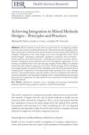 It is my first time writing a review paper for a course, so i wanted to know if anyone has any guidance on how to approach the method section of a review paper? Fqdu Sample Mixed Methods Research Paper