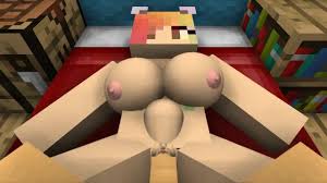 POV Minecraft animation where everything is square except the tits