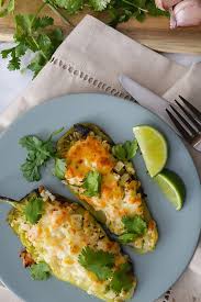 Keto Cilantro Lime Shrimp Stuffed Poblano Peppers Ruled Me Recipe Stuffed Peppers Cilantro Lime Shrimp Stuffed Poblano Peppers