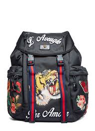 Gucci L Aveugle Par Amour Backpack In 8662 Modesens Black Gucci Backpack Backpacks Embroidered Backpack