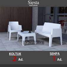beyaz tekli ikili plastik koltuk takimi akbrella 02 ev dekoru koltuklar sandalye