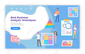 Business Analysis Techniques Online Web Pages Vector Graphics