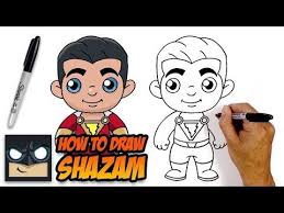 How To Draw Shazam Step By Step Tutorial Youtube Drawing Tutorial Cartoon Drawings Drawings