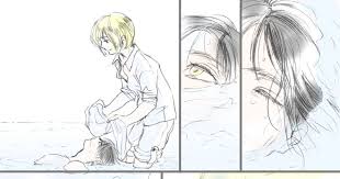 ちょっと大人になったエレンとアルミンに幸せになってもらった 将来は二人で壁外探検して気に入った海辺に小さい家を建ててほしい もうあれね もし壁聞いてたらもうだめだわー 完全にエレアル あでも大きくなっ アルミン 海 デート エレン