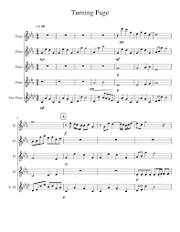 E a d g b e. Turning Page Sheet Music For Flute Flute Alto Mixed Quintet Musescore Com