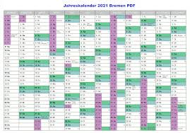 Unsere übersichtskalender sind völlig kostenlos und können gratis heruntergeladen werden. Kostenlos Jahreskalender 2021 Bremen Kalender Zum Ausdrucken In Pdf The Beste Kalender