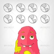 Funny Monster Funny Monsters Cartoon Character Clipart Scary Clowns