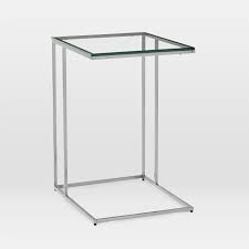 Streamline C Side Table Glass West Elm Glass Side Tables Side Table Glass Table