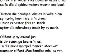 Jaco jacobs (born 1980) is a south. Afrikaanse Gedigte Vir Kinders