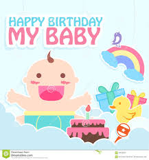 Que le bon dieu te bénisse tout au long de ta vie ici bas. Joyeux Anniversaire Ma Carte De Bebe Illustration De Vecteur Illustration Du Bleu Invitation 59626950