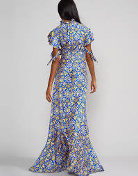 Talia Flutter Sleeve Maxi Dress Cynthia Rowley