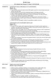 Supplier Quality Engineering Resume Samples Velvet Jobs
