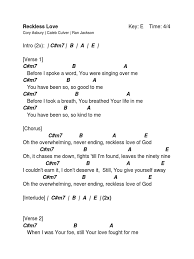 Maybe you would like to learn more about one of these? Reckless Love Chart Key Of E Pdf Song Structure Pop Songs