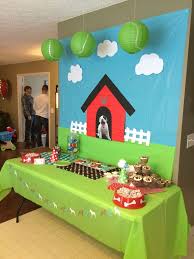 Dessert Table Puppy Party Igloo Dog House Door Cover How To Heat A Plastic Igloo Dog House Dog Birthday Party Puppy Party Theme Dog Themed Birthday Party