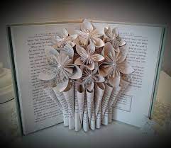Vestiti.lunghi estivi / vestiti lunghi estivi : Book Sculpture Altered Book Book Bouquet Origami Flowers Book Page Flowers Book Theme Gift Teacher Gift Birthday Gift Recycled Books Book Sculpture Folded Book Art Book Art