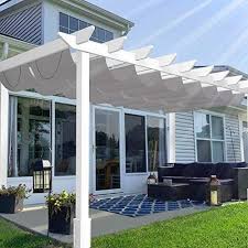 Amazon Com Tang Upgraded Slide On Wire Canopy Retractable Awning Replacement Cover For Pergola Terrace Dec In 2021 Pergola Shade Cover Deck Shade Retractable Pergola