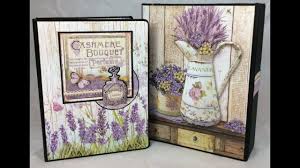 Provence Book Box And Mini Album Stamperia Youtube Mini Albums Mini Album Tutorial Vintage Cards