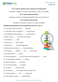 Here are tips on how to study for any testing situation you're facing. Time Prepositions Esl Games Activities Worksheets