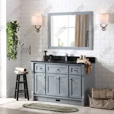 Farmhouse / country briana 30 single bathroom vanity set. China Country Style Gray Bathroom Vanity With Black Granite Top China Large Storage Hangzhou